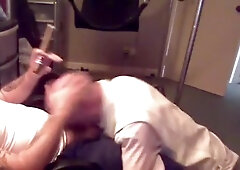 Slave Brings New Trainers and Worships them