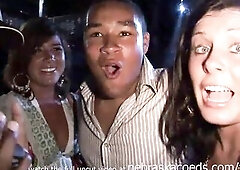 cuties flashing breasts during biggest club party with mtv djs and bts