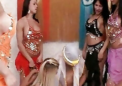 One Lucky Kalif Getting Fucked by Six Shemales