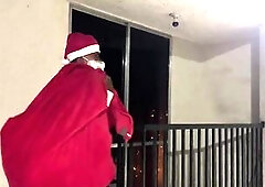 Santa Claus arrives at Christmas to screw