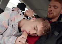 Str8Chaser - Tattooed Calhoun Sawyer ass licking outdoors