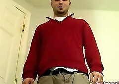 Hairy muscled gay Seg spread wide his legs and lets his cock and balls be consumed