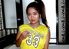 Charming Thai BBW tart ravaged hard from behind after sucking a huge dick