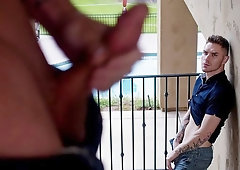 Strangers Zak Bishop and Ryan Jordan enjoy a hot fuck sesh