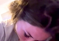 Amateur MILF blowjob cumshot