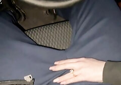 Outdoor Joy Walking And Fast Tugjob In Car Large Rod Cum ! Soft Hands