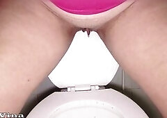 Hawt big beautiful woman mother I'd like to fuck peeing standing in water closet