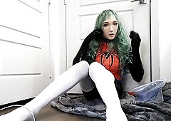 Kigurumi Plastic Bag Slavery Breathplay w Hairdryer