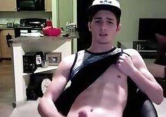 Twink Jerks Off on Webcam in His Apartment