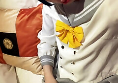 Lovely Crossdress Tsushima Yoshiko Cosplayer Hump Hand-Job