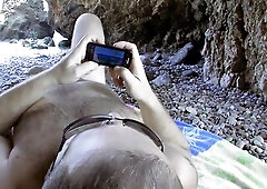 Beach Granny Gets Wild: Anal, Oral job, Squirt