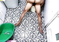 Peeping at the neighbour banging in the baths