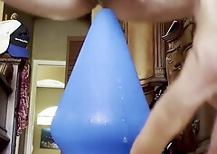 Meaty monster bum sex ass-plug drank by greedy bi-atch booty