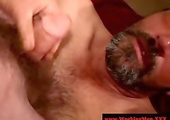 Mature straight bears first gay blowjob