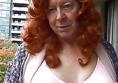 Naughty Gigi redhead in pink