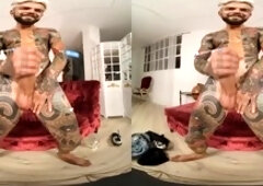 Cam boy enjoys foot worship and intense living room sex session