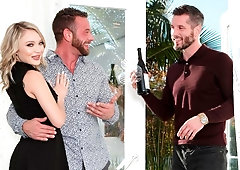 Sweet small-tit teen Dakota Skye rammed by two long dicks