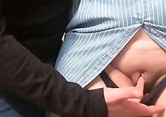 OMG!!! A Stranger Rubs His Jock On Me and Fingered My Cunt in The Subway