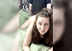 Thick Large Butt Large Tit big beautiful woman Sucking Dong Begging To Be Bred Doggy position