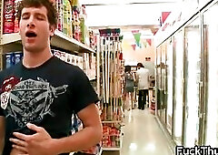 White ass gets dick sucked by thug