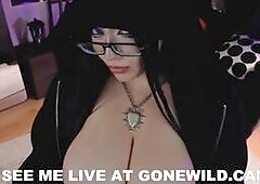 Goth Babe Cum Play Tease