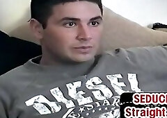 Homemade str8 guy wanked by gay during masturbation