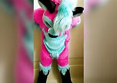Absolutely An "Accident" - A full fursuiter voids urine themselves