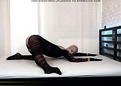 bodystocking party on the couch..