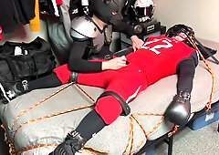 Captured And Bound Football Player