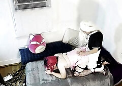 Transsexual Banged by Femboy Maid