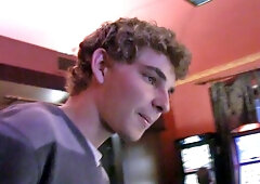 Curly-haired gambler getting fucked in the butt in POV