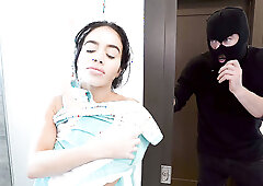 Big Tits MOMMY Victoria June Surprised by Thief