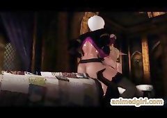 Shemale 3d anime Princess bigcock tittyfucked and assfucked