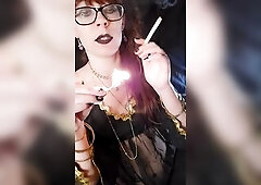 The Smokin' Fetish Gothic Witch Likes Cigarettes