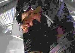 Kinky Asian babe in a funny uniform takes a deep pounding