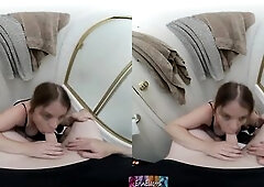 Stepmom blowjob in the bathroom