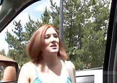 Tiny amateur Teen get boinked heavy in cooter long after giving joyful blowjob