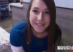 Blondie teen gets naughty at a mexican restaurant and suck cock in public -Cici Shellz, Peter Green