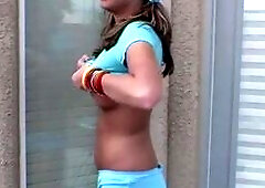 Hot Kelli showing her natural tits and perfect body possing for photoshoot with behind the scene