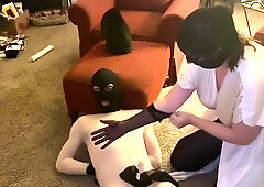 Sissy Wears Bodystocking Gets Tied Up By Sexy Femdom