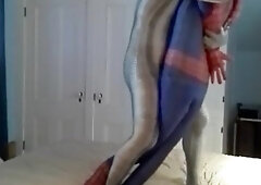 zentai croc has some joy with seized fool spiderman