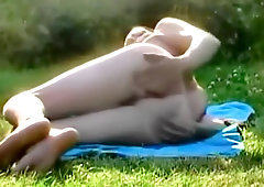 Please fuck my butt! Nude sunbathing ass-play by Mark Heffron