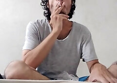 Dude smoking at Morning/ Stud Fetish Love cigarrets.