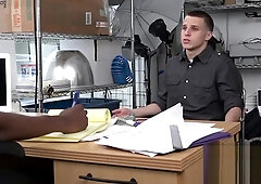 DIRTY BOY got smashed by BBC bareback in the OFFICE