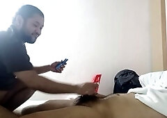 Chubby gay amateur Maka Dila loves giving head and pleasuring himself