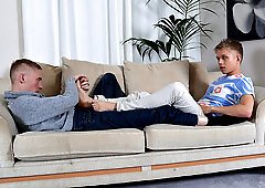 A Messy Foot Wanking Cum Shot! - Chris Jensen & Ashton Bradley