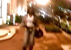 Picked up tranny gets to display her black staff