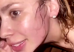 Amateur PAWG wife sucks BBC in sauna I found her on meetxx.com