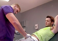 Hot doctor at steamy mansion administers rock-solid medical treatment