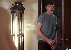 Latin jock bukkake with facial